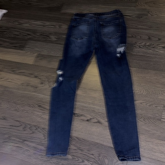 Wax distressed skinny jeans Sz 7 - Picture 12 of 15